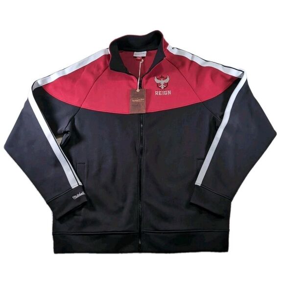 Mitchell & Ness Atlanta Reign Men XL MVP Track Jacket Embroidered Black Red Logo - Picture 1 of 9